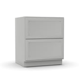 RTA - Liberty Shaker Ashen - Double Drawer Base Cabinets - 30"W x 34.5"H x 24"D