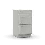 RTA - Liberty Shaker Ashen - Three Drawer Base Cabinets - 18"W x 34.5"H x 24"D - LSA-3DB18