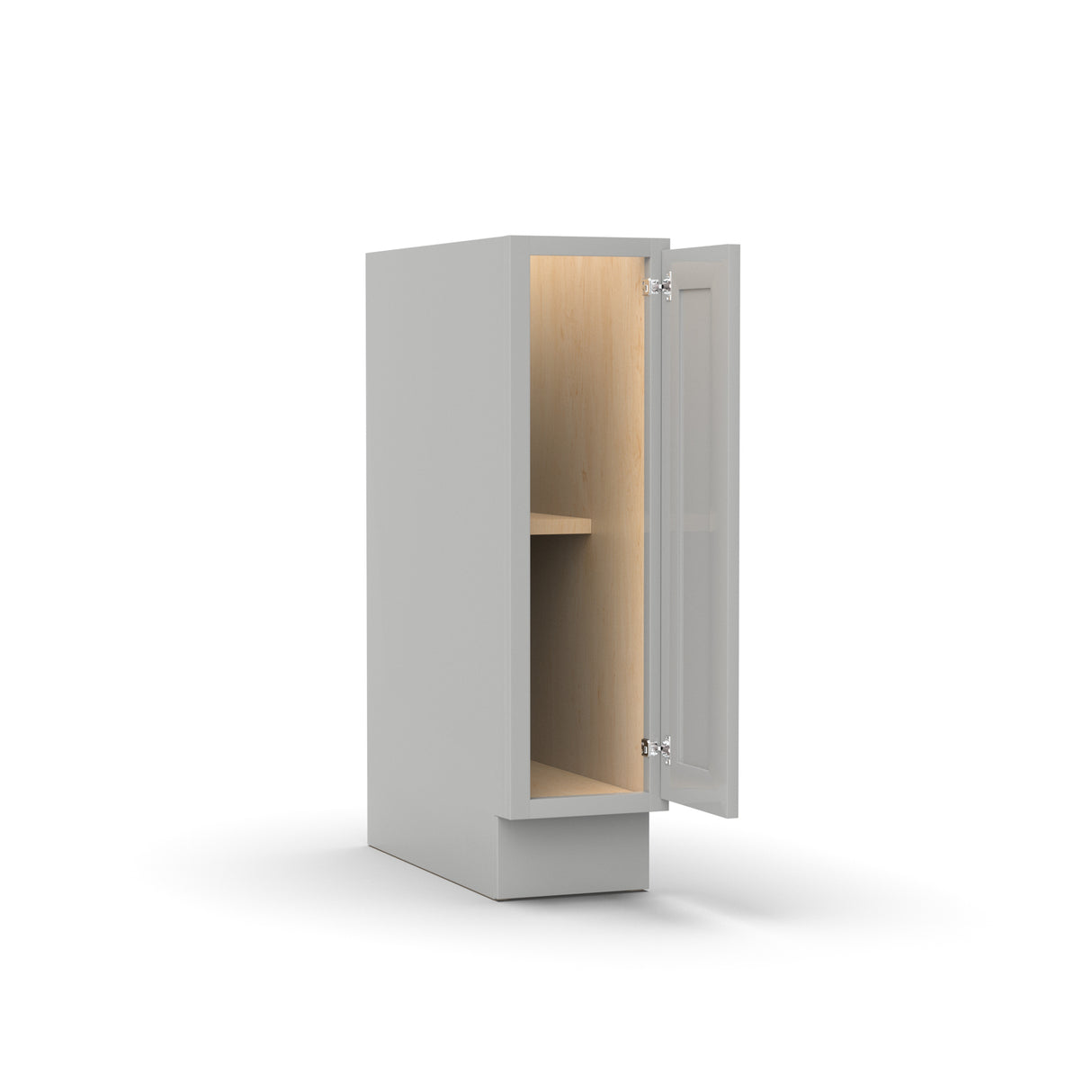 RTA - Liberty Shaker Ashen - Full Height Single Door Base Cabinets - 9"W x 34.5"H x 24"D - LSA-B09FH