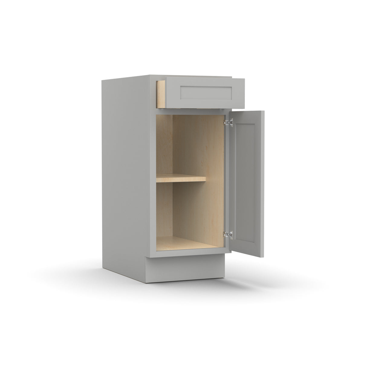 RTA - Liberty Shaker Ashen - Single Door Cabinets - 15"W x 34.5"H x 24"D - LSA-B15