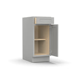 RTA - Liberty Shaker Ashen - Single Door Cabinets - 15"W x 34.5"H x 24"D - LSA-B15