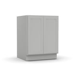RTA - Liberty Shaker Ashen - Full Height Double Door Base Cabinets - 27"W x 34.5"H x 24"D