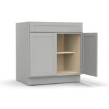 RTA - Liberty Shaker Ashen - Double Door Cabinets - 33"W x 34.5"H x 24"D