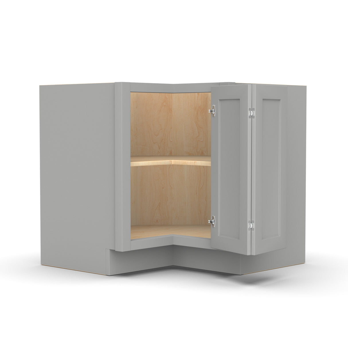 RTA - Liberty Shaker Ashen - Square Corner Cabinets - 36"W x 34.5"H x 36"D