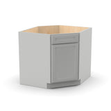 RTA - Liberty Shaker Ashen - Diagnonal Corner Sink Base Cabinets - 36"W x 34.5"H x 36"D