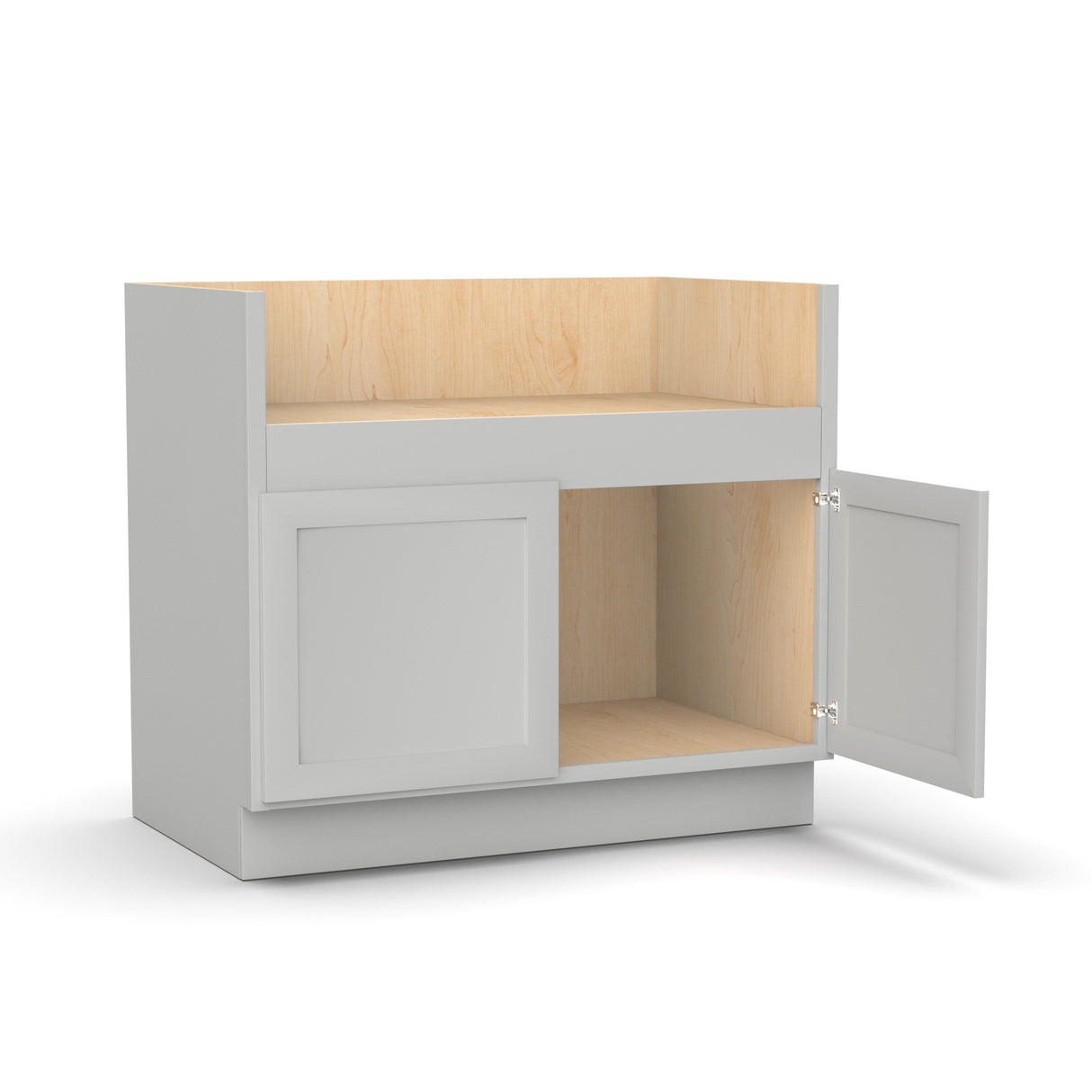 RTA - Liberty Shaker Ashen - Farm Sink Base Cabinets - 39"W x 34.5"H x 24"D