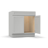 RTA - Liberty Shaker Ashen - Sink Base Cabinets - 33"W x 34.5"H x 24"D - LSA-SB33