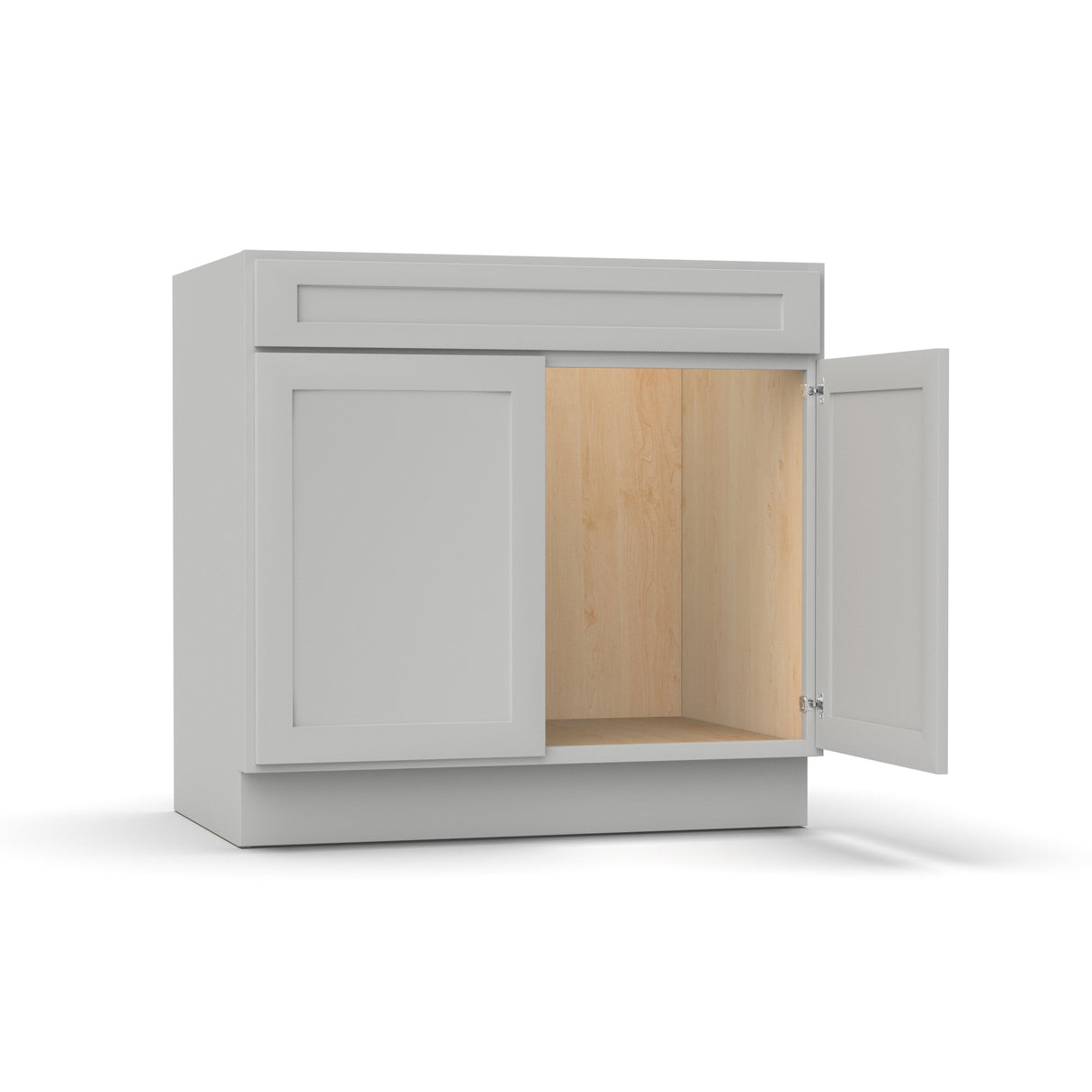 RTA - Liberty Shaker Ashen - Sink Base Cabinets - 36"W x 34.5"H x 24"D