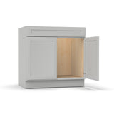 RTA - Liberty Shaker Ashen - Sink Base Cabinets - 36"W x 34.5"H x 24"D