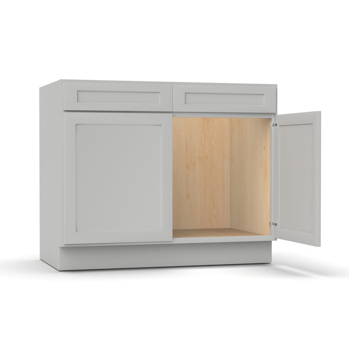 RTA - Liberty Shaker Ashen - Sink Base Cabinets - 42"W x 34.5"H x 24"D