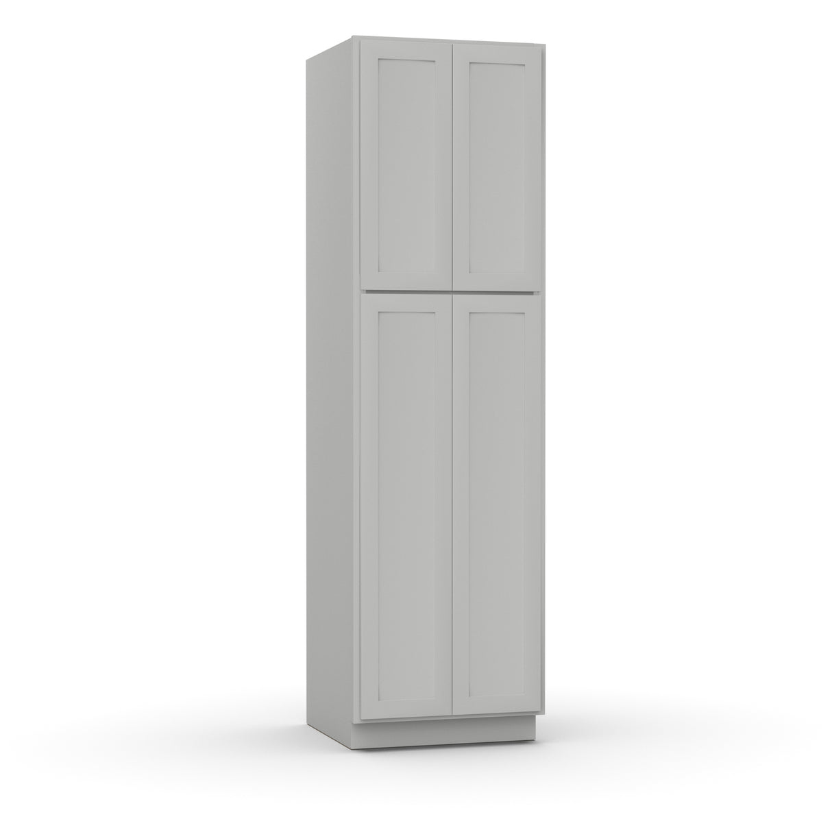 RTA - Liberty Shaker Ashen - Double Door Pantry Cabinets - 30"W x 84"H x 24"D