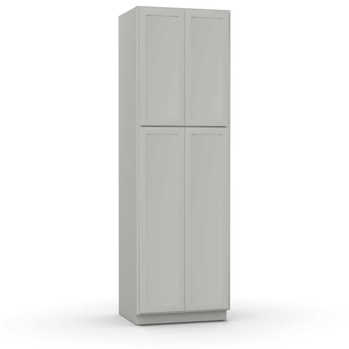 RTA - Liberty Shaker Ashen - Double Door Pantry Cabinets - 30"W x 96"H x 24"D