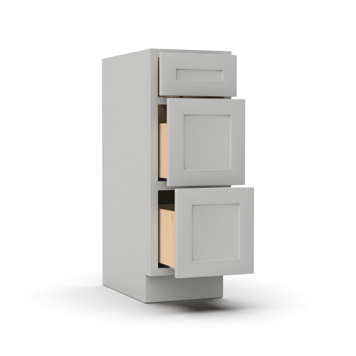 RTA - Liberty Shaker Ashen - Vanity Drawer Base Cabinets - 12"W x 34.5"H x 21"D - LSA-VDB12