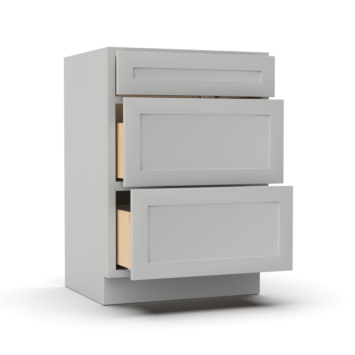 RTA - Liberty Shaker Ashen - Vanity Drawer Base Cabinets - 24"W x 34.5"H x 21"D