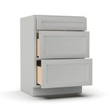 RTA - Liberty Shaker Ashen - Vanity Drawer Base Cabinets - 24"W x 34.5"H x 21"D