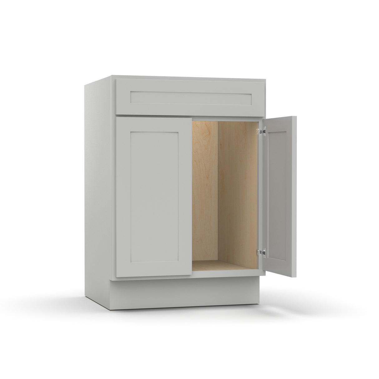 RTA - Liberty Shaker Ashen - Vanity Sink Base Cabinets - 24"W x 34.5"H x 21"D