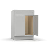 RTA - Liberty Shaker Ashen - Vanity Sink Base Cabinets - 24"W x 34.5"H x 21"D