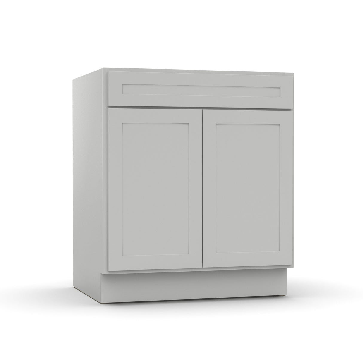 RTA - Liberty Shaker Ashen - Vanity Sink Base Cabinets - 30"W x 34.5"H x 21"D