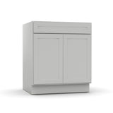 RTA - Liberty Shaker Ashen - Vanity Sink Base Cabinets - 30"W x 34.5"H x 21"D