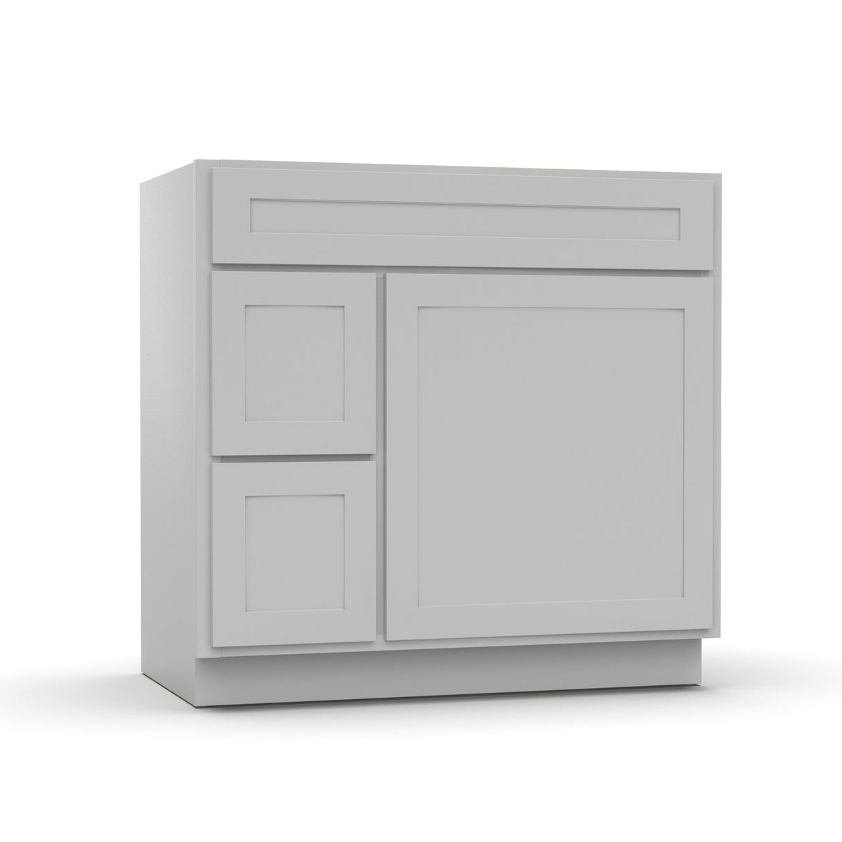 RTA - Liberty Shaker Ashen - Vanity Sink Drawer Base Cabinets - 36"W x 34.5"H x 21"D - LSA-VSD36L