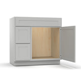 RTA - Liberty Shaker Ashen - Vanity Sink Drawer Base Cabinets - 36"W x 34.5"H x 21"D - LSA-VSD36L