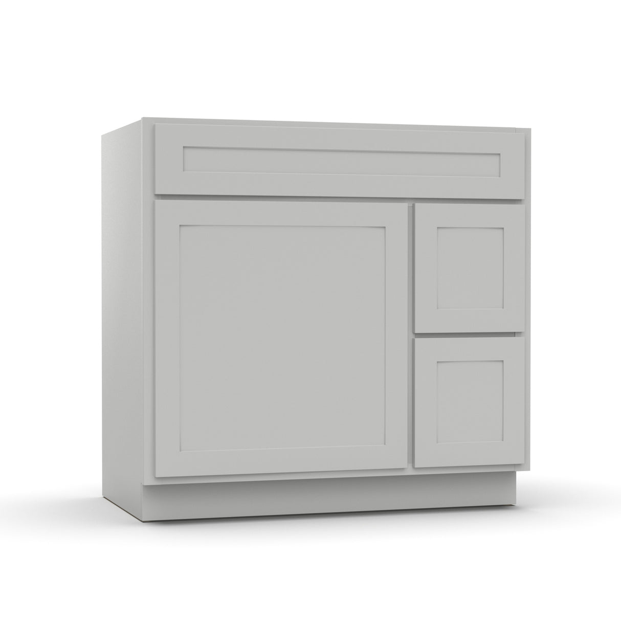 RTA - Liberty Shaker Ashen - Vanity Sink Drawer Base Cabinets - 36"W x 34.5"H x 21"D - LSA-VSD36R