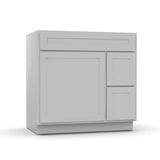 RTA - Liberty Shaker Ashen - Vanity Sink Drawer Base Cabinets - 36"W x 34.5"H x 21"D - LSA-VSD36R