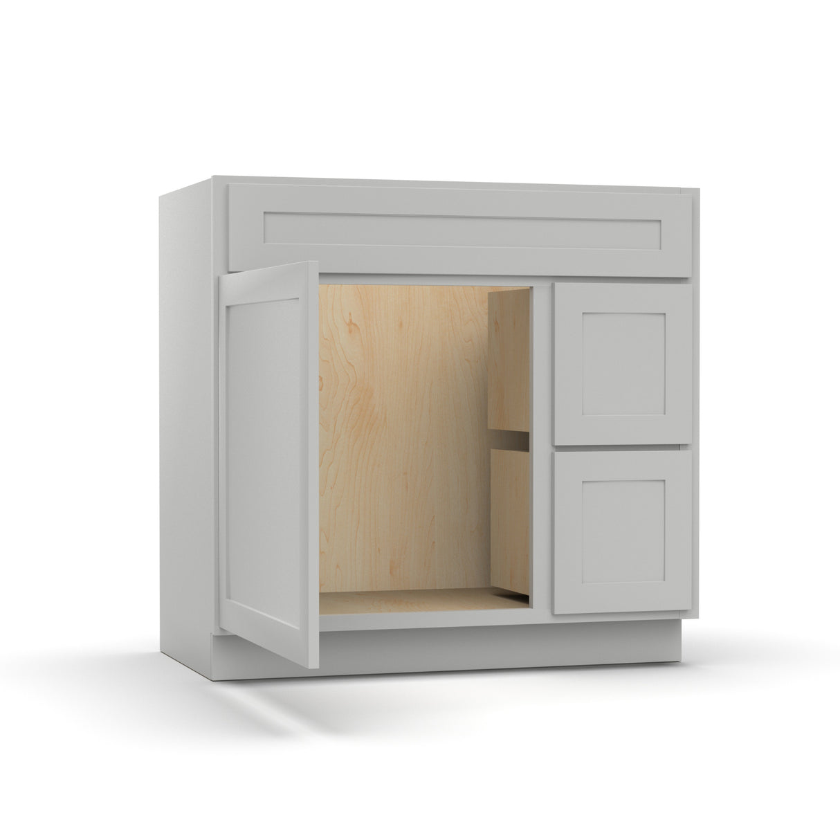 RTA - Liberty Shaker Ashen - Vanity Sink Drawer Base Cabinets - 36"W x 34.5"H x 21"D - LSA-VSD36R