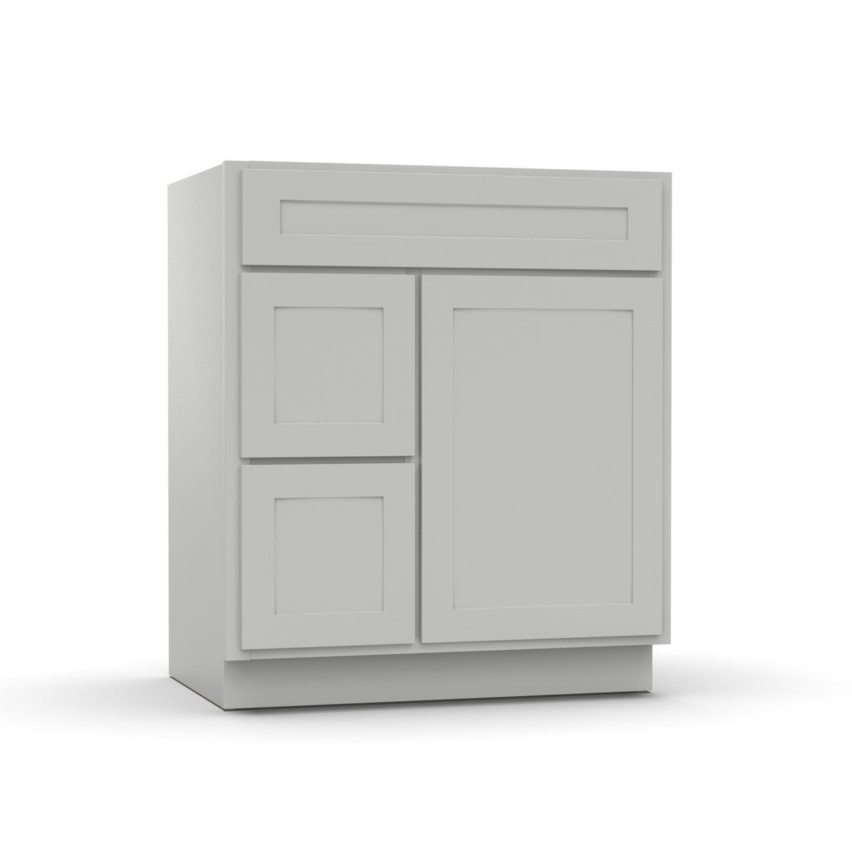 RTA - Liberty Shaker Ashen - Vanity Sink Drawer Base Cabinets - 30"W x 34.5"H x 21"D - LSK-VSDC30L