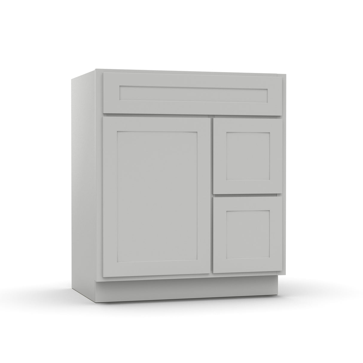 RTA - Liberty Shaker Ashen - Vanity Sink Drawer Base Cabinets - 30"W x 34.5"H x 21"D - LSK-VSDC30R