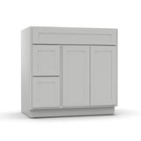 RTA - Liberty Shaker Ashen - Vanity Sink Drawer Base Cabinets - 36"W x 34.5"H x 21"D - LSK-VSDC36L