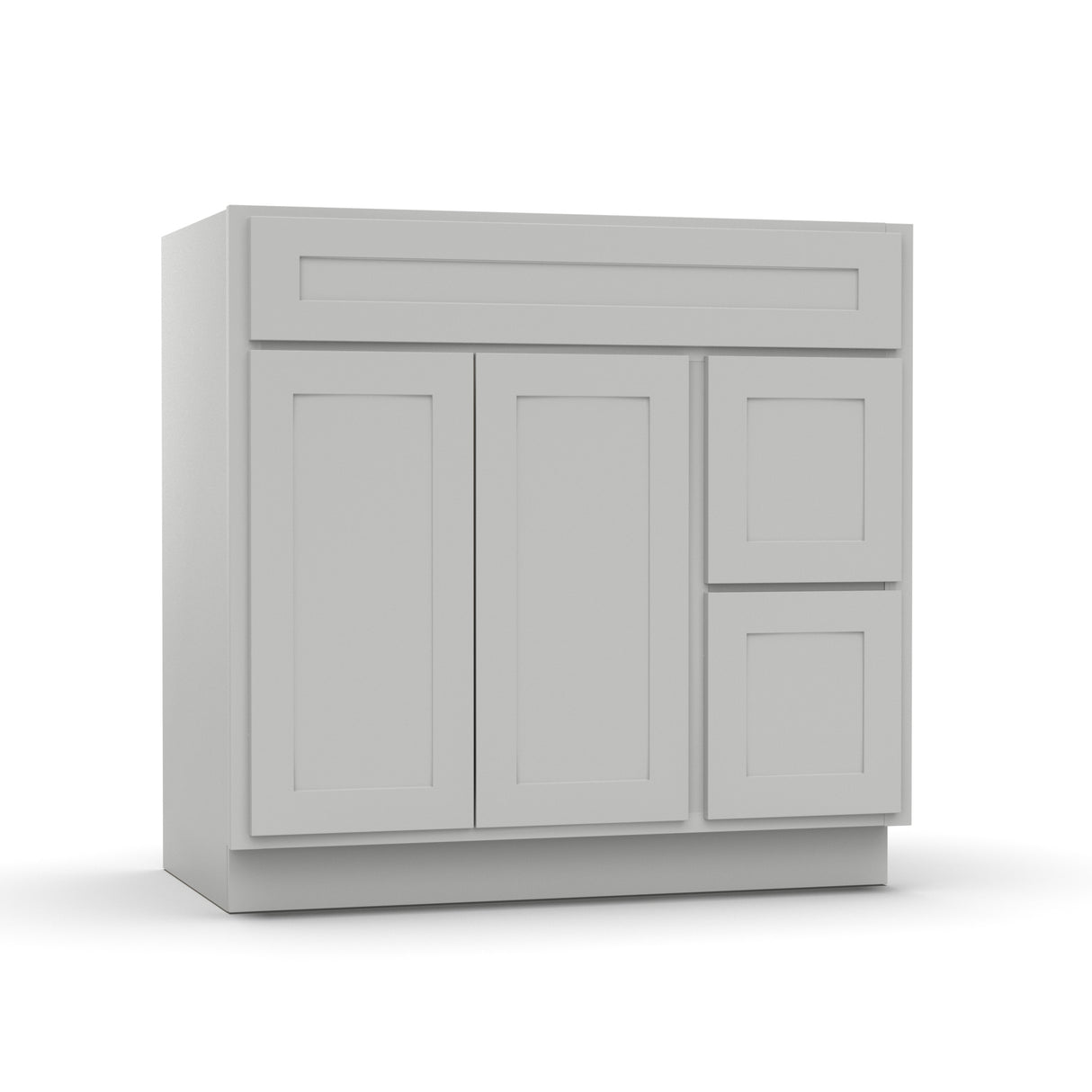 RTA - Liberty Shaker Ashen - Vanity Sink Drawer Base Cabinets - 36"W x 34.5"H x 21"D - LSK-VSDC36R