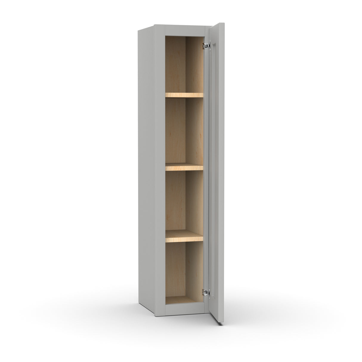 RTA - Liberty Shaker Ashen - 42"Height Single Door Wall Cabinets - 9"W x 42"H x 12"D - LSA-W0942
