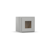 RTA - Liberty Shaker Ashen - Single Glass Door Wall Cabinets - 12"W x 12"H x 12"D