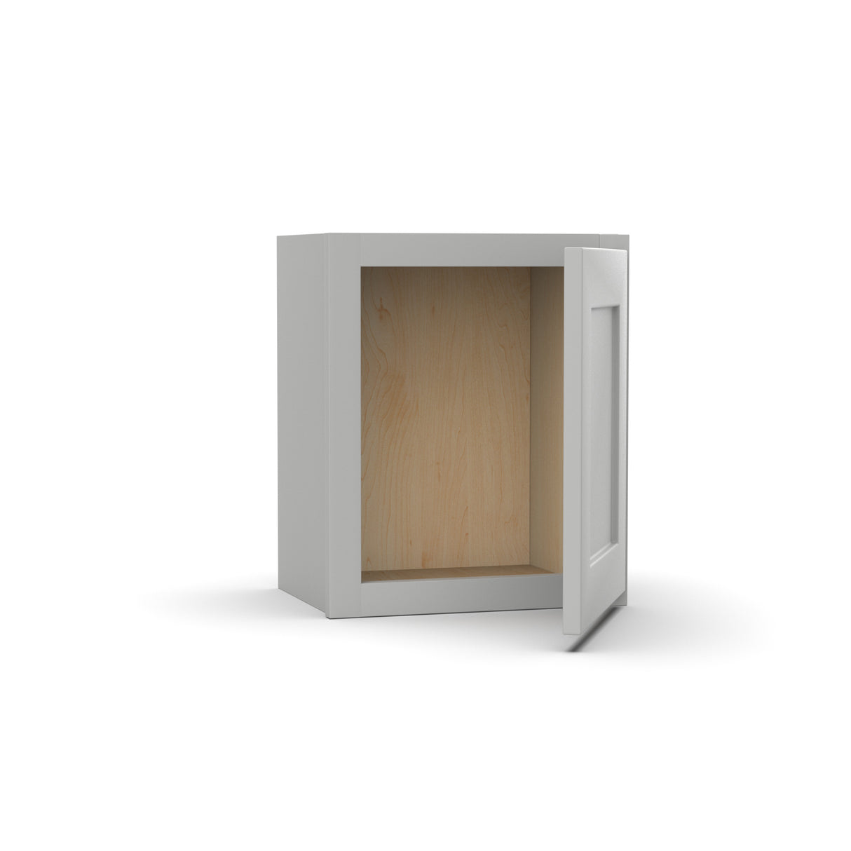 RTA - Liberty Shaker Ashen - 18"Height Single Door Wall Cabinets - 15"W x 18"H x 12"D