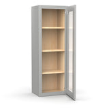 RTA - Liberty Shaker Ashen - Single Glass Door Wall Cabinets - 15"W x 42"H x 12"D