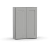 RTA - Liberty Shaker Ashen - 36"Height Double Door Wall Cabinets - 27"W x 36"H x 12"D