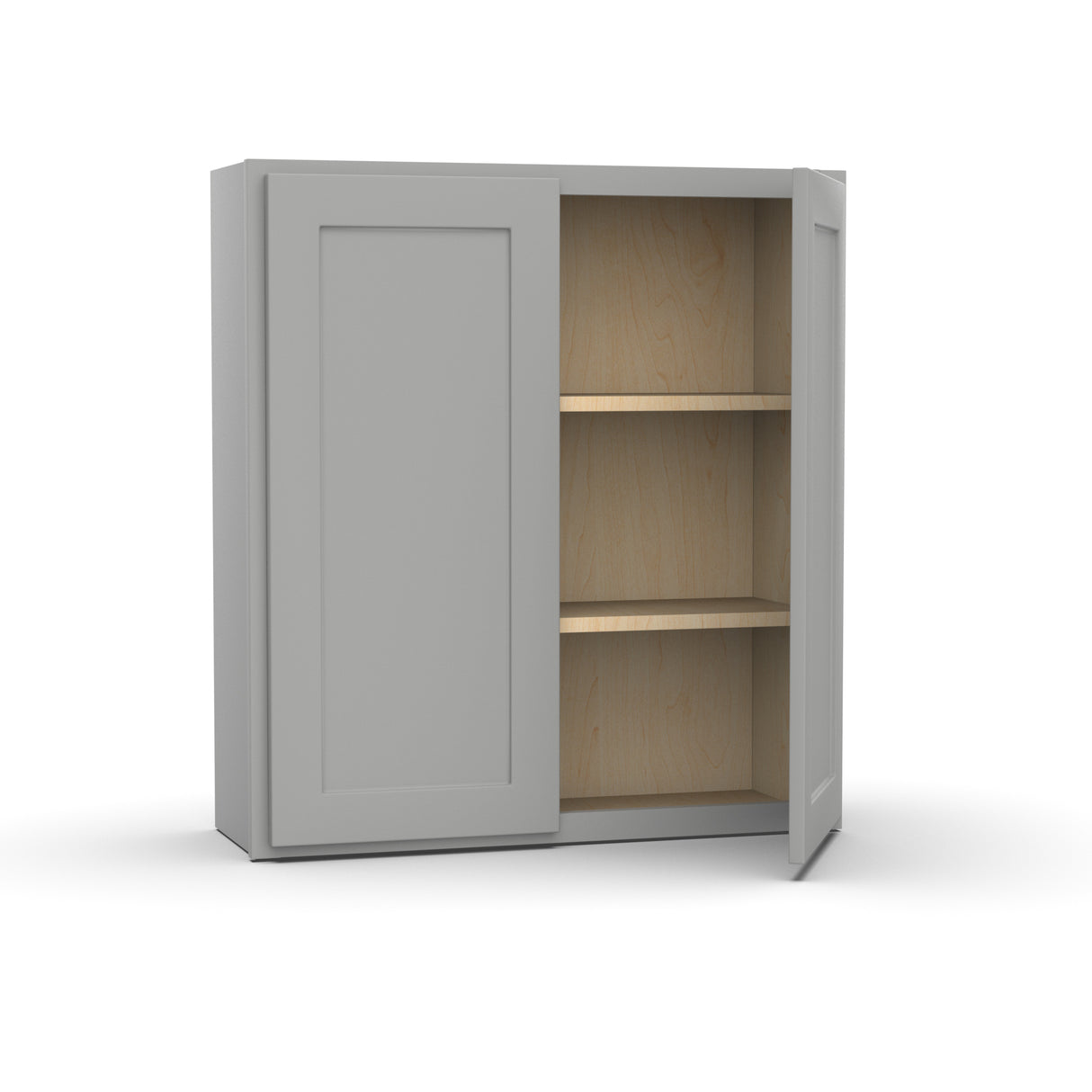 RTA - Liberty Shaker Ashen - 36"Height Double Door Wall Cabinets - 33"W x 36"H x 12"D