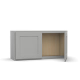 RTA - Liberty Shaker Ashen - 18"Height Double Door Wall Cabinets - 36"W x 18"H x 12"D
