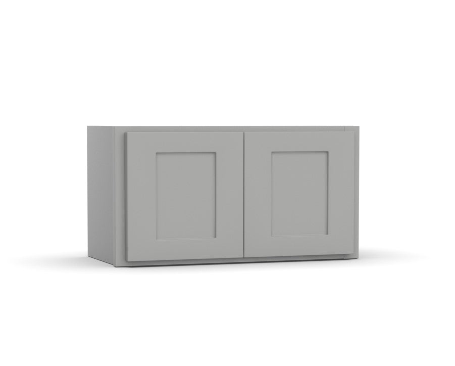 Liberty Shaker Ashen - 36 Inch Height Double Door Wall Cabinet - 36" Width x 21" Height x 12" Depth
