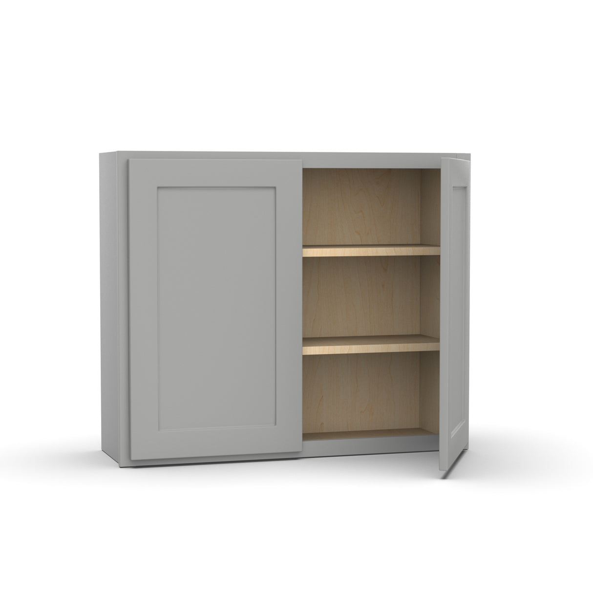 RTA - Liberty Shaker Ashen - 30"Height Double Door Wall Cabinets - 36"W x 30"H x 12"D