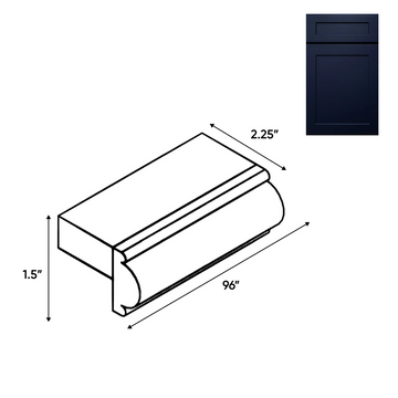 Liberty Shaker Blue - Trims - 96"W x 1.5"H x 1.5"D - LSB-LVB - Pre Assembled