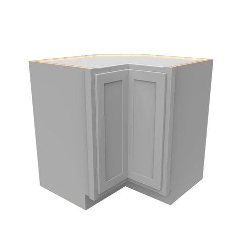 Shaker Grey - Lazy Susan Base Cabinet w/ Wood Tray - 33W x 34.5H x 24D