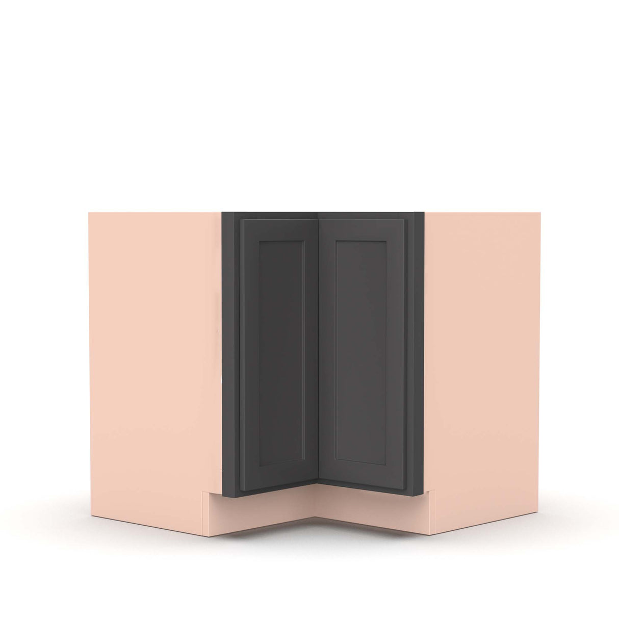 Liberty Shaker Grey - 33 Inch Lazy Susan Base Cabinet - 33" Width x 34.5" Height x 24" Depth