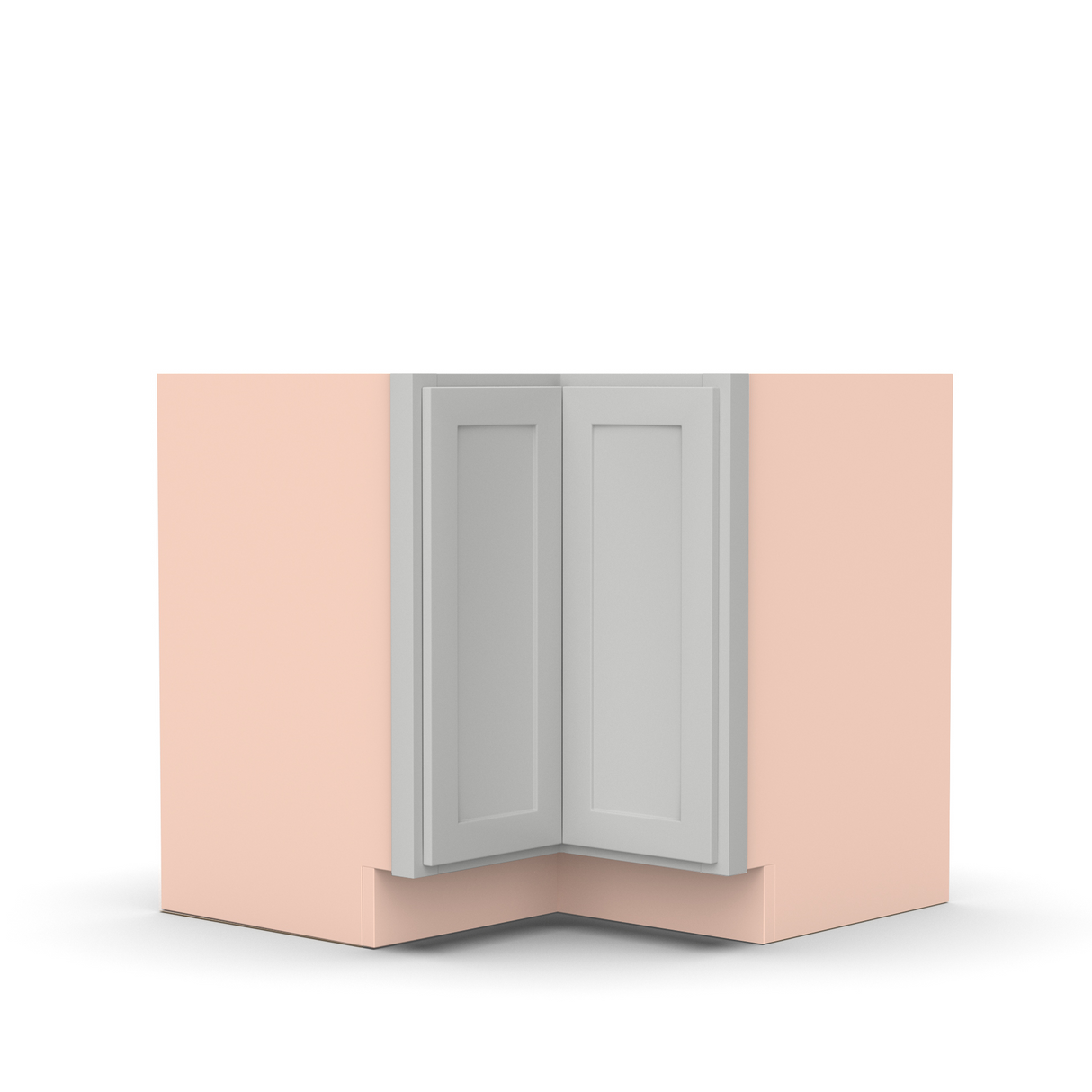 Liberty Shaker Ashen - 33 Inch Lazy Susan Base Cabinet - 33" Width x 34.5" Height x 24" Depth