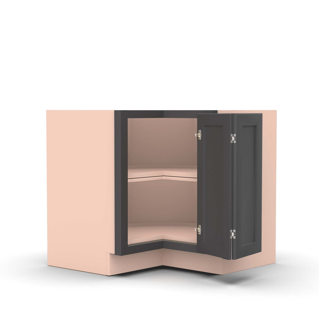 Liberty Shaker Grey - 33 Inch Lazy Susan Base Cabinet - 33" Width x 34.5" Height x 24" Depth