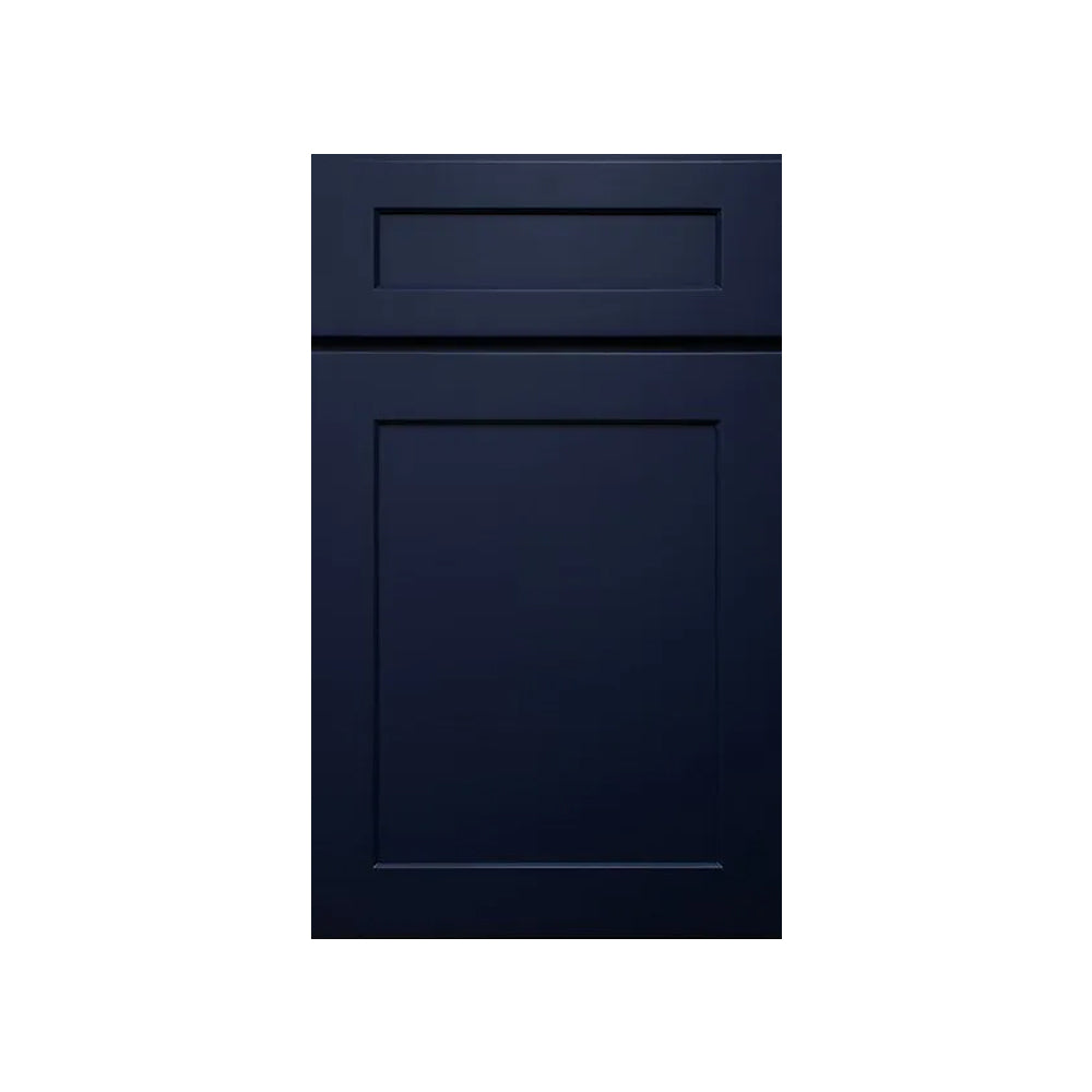 RTA - Liberty Shaker Blue - Single Glass Door Wall Cabinets - 18"W x 12"H x 12"D - LSB-W1812GD