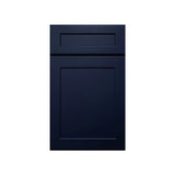 RTA - Liberty Shaker Blue - Single Glass Door Wall Cabinets - 18"W x 12"H x 12"D - LSB-W1812GD