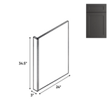 RTA - Liberty Shaker Grey - Base End Panel - 3"W x 24"D x 34 1/2"H