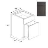 Liberty Shaker Grey - File Drawer Base Cabinets - 18"W x 30"H x 21"D - Pre Assembled